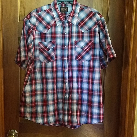 Plains Western Wear Other - Plains Western Wear XL Snap Short Sleeve 2 Pockets